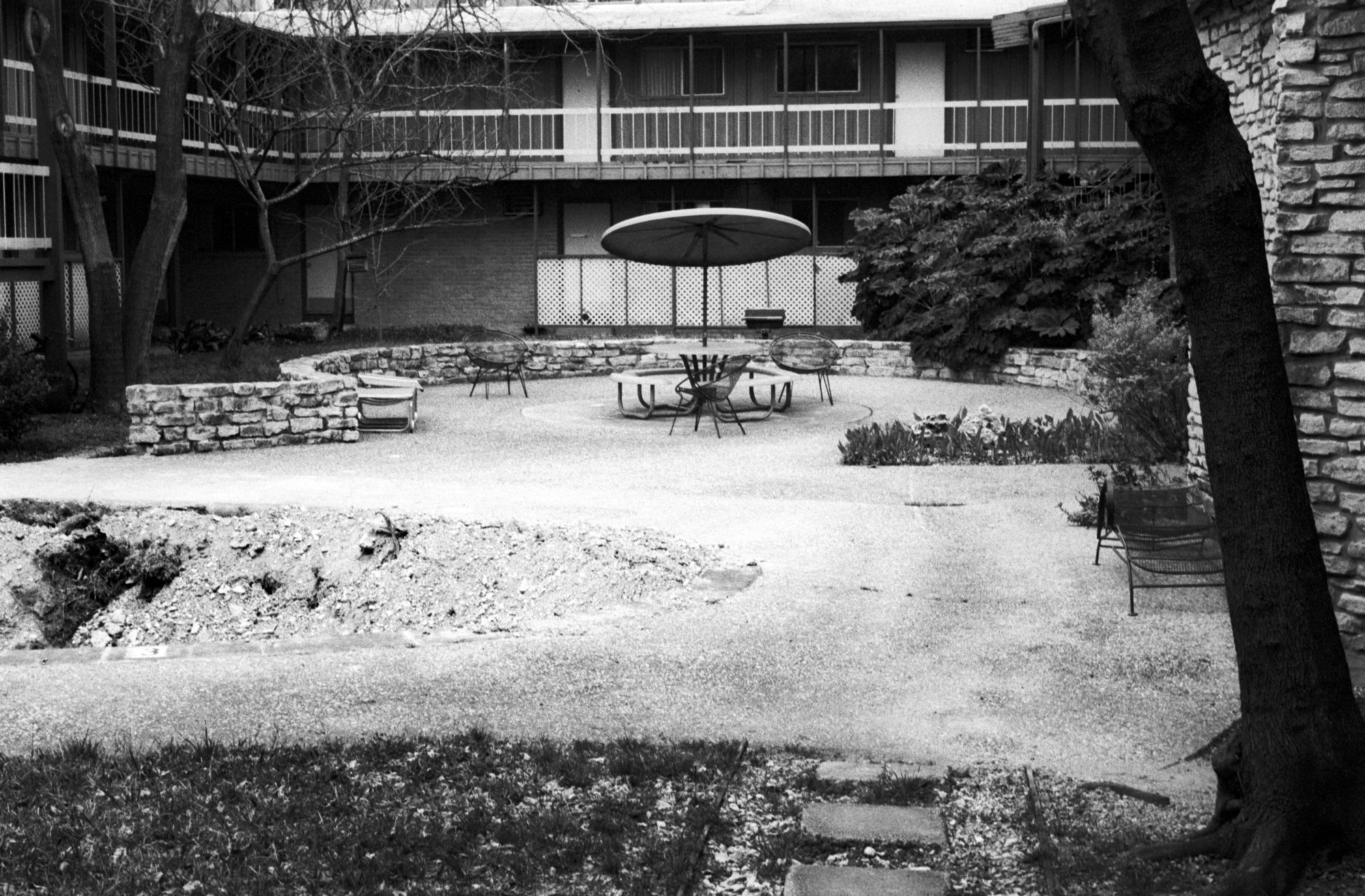 Classwork (Black & White) - Austin Courtyard