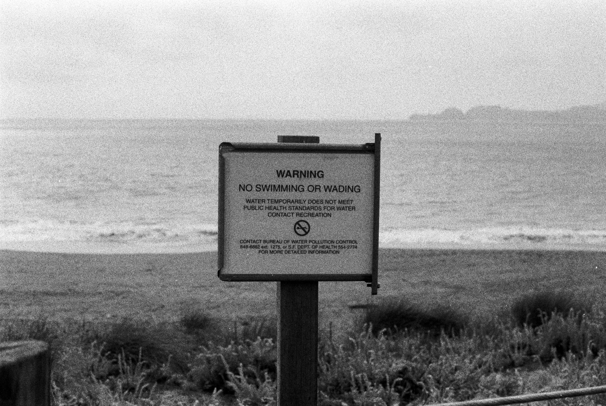 California (Black & White) - No Swimming