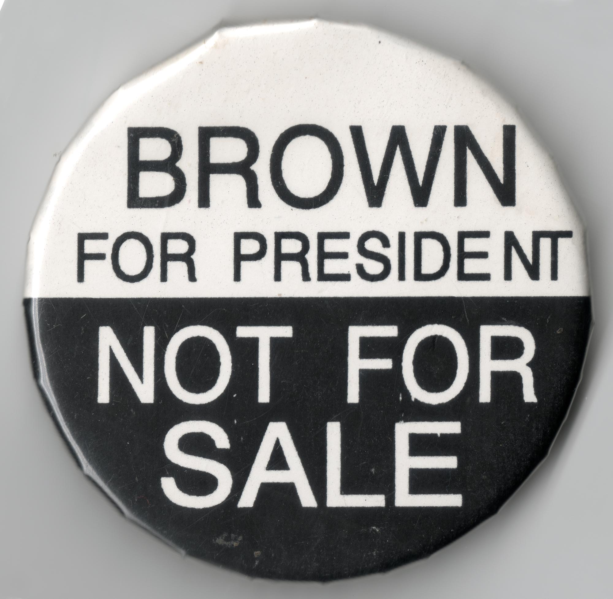 Daily Texan (1991-1992) - Button Jerry Brown