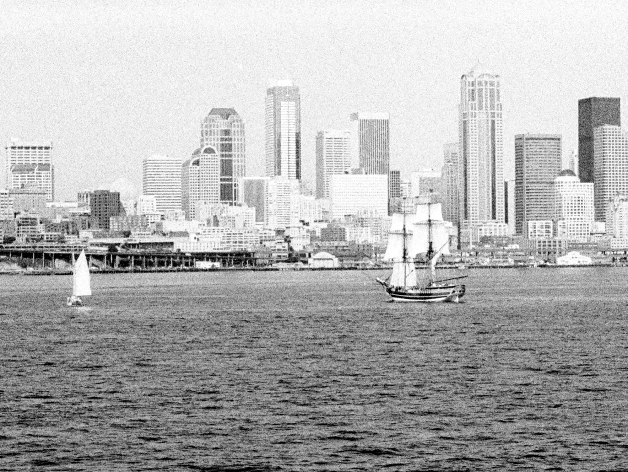Seattle (Black & White) - Seattle Skyline