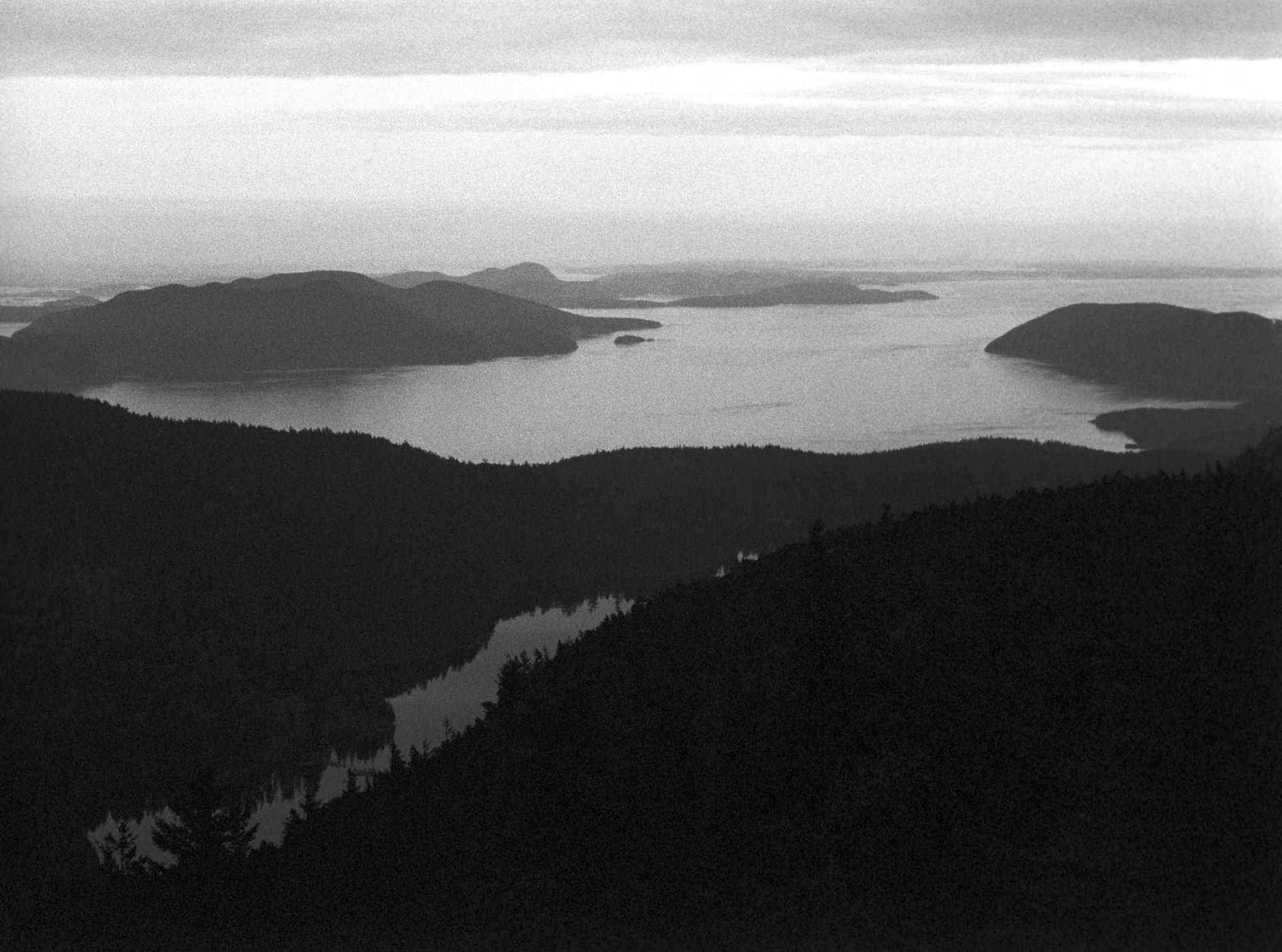 Washington State (Black & White) - Puget Sound