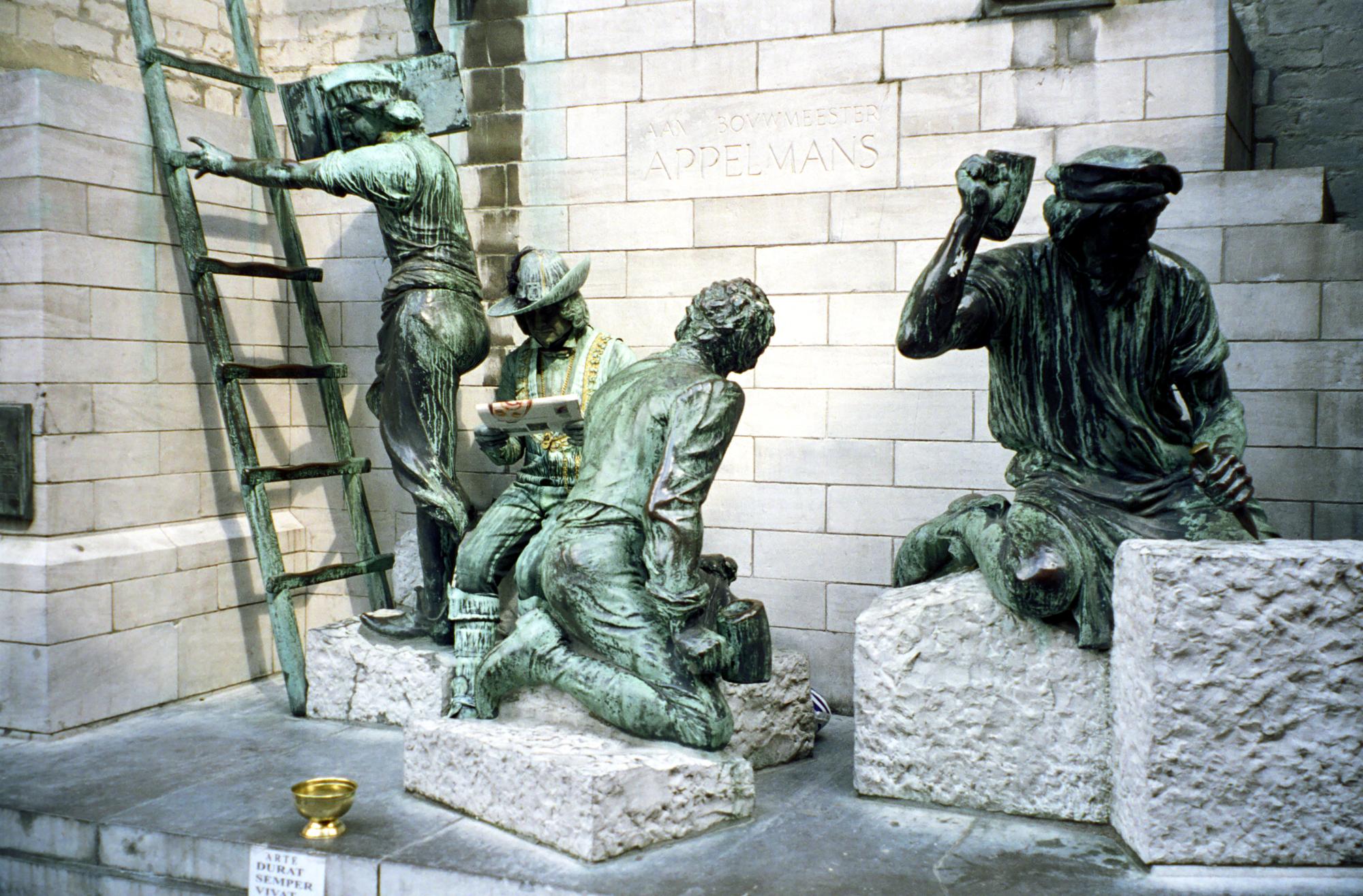 Antwerp - Cathedral Builders Sculpture Antwerp
