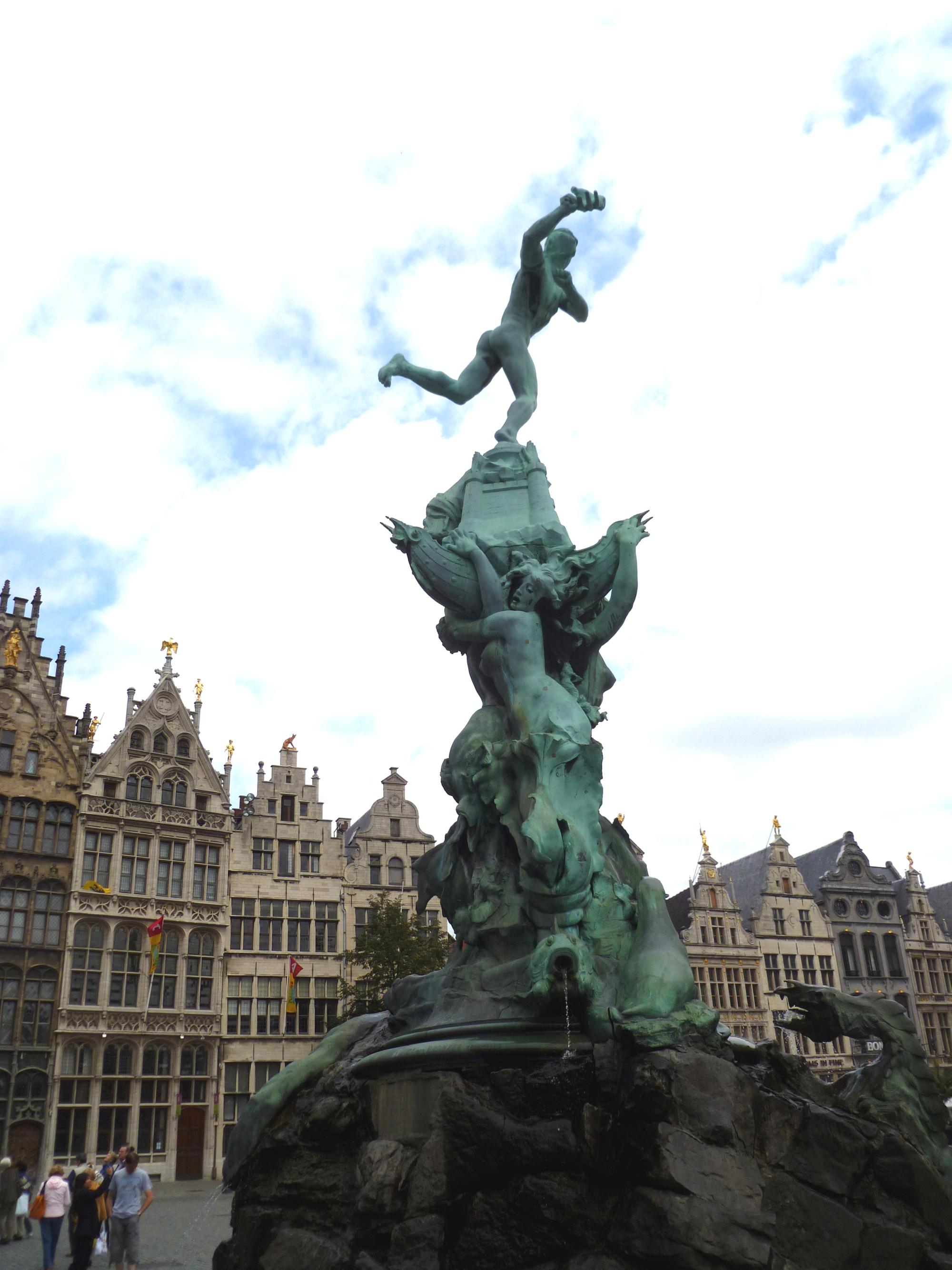 Antwerp - Grote Markt Statue Antwerp