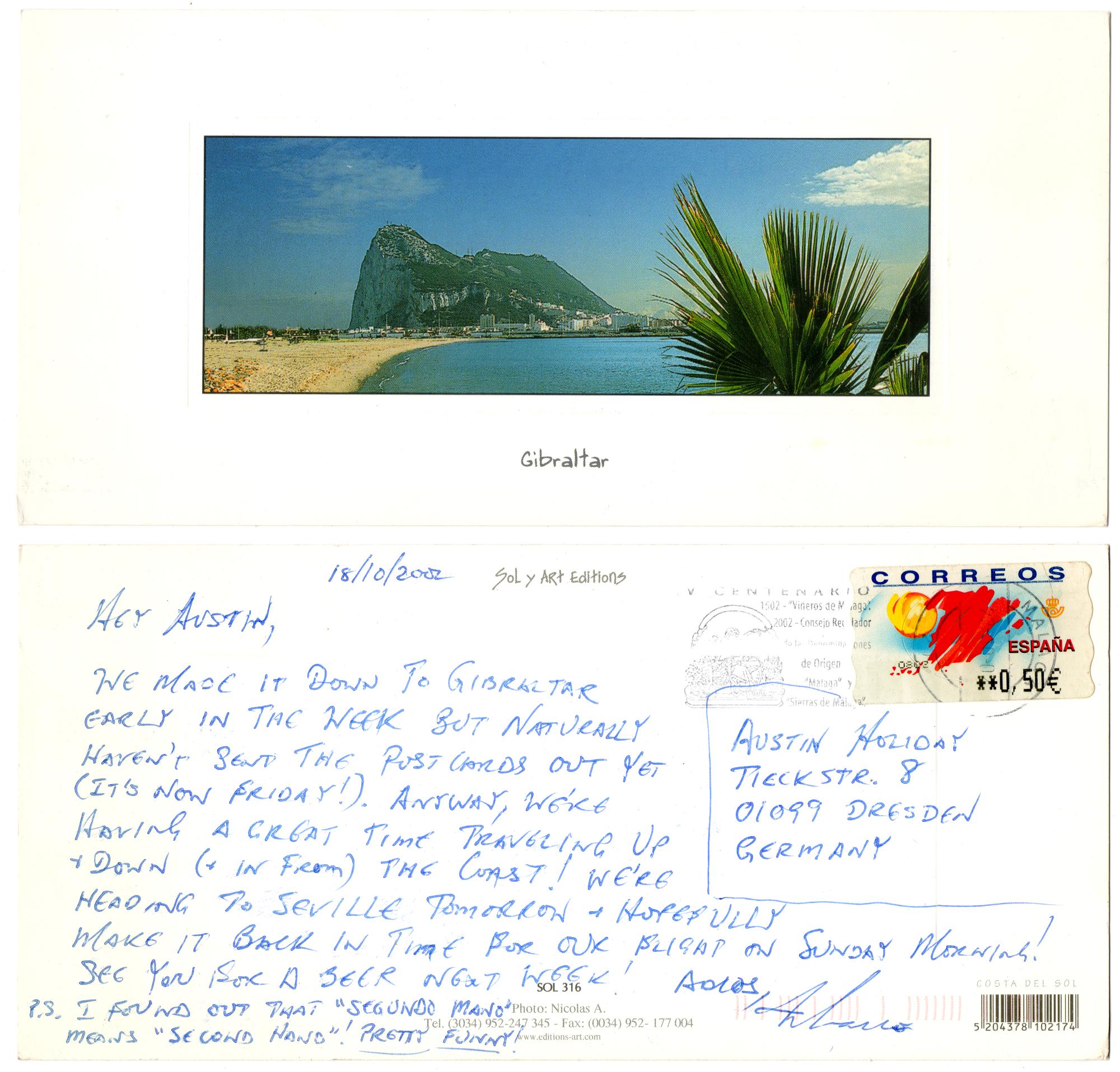 Dresden (2002) - Postcard Gilbraltar