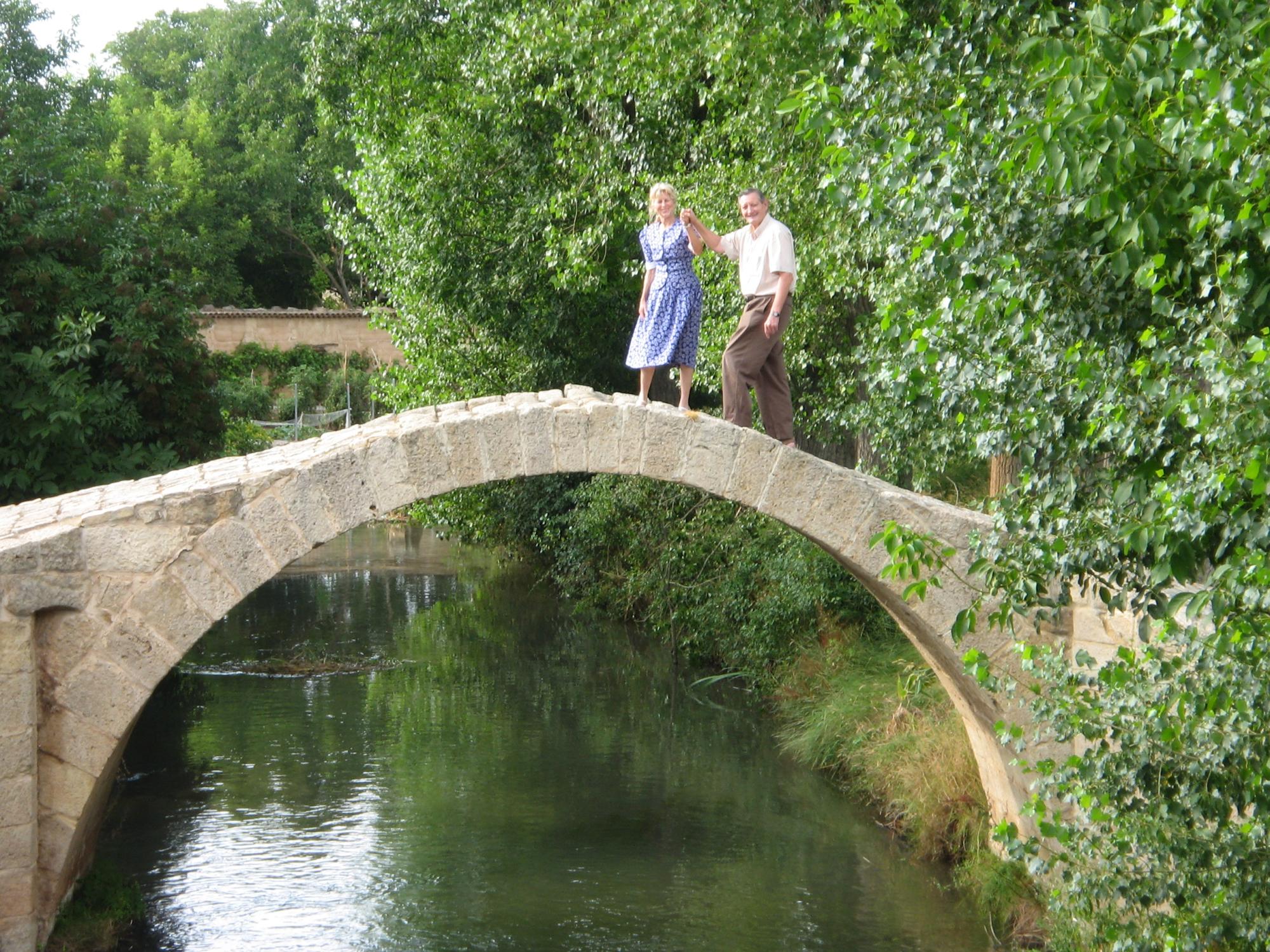 Aragon - Calamocha Barb And Pepe On Rebuilt Roman Bridge