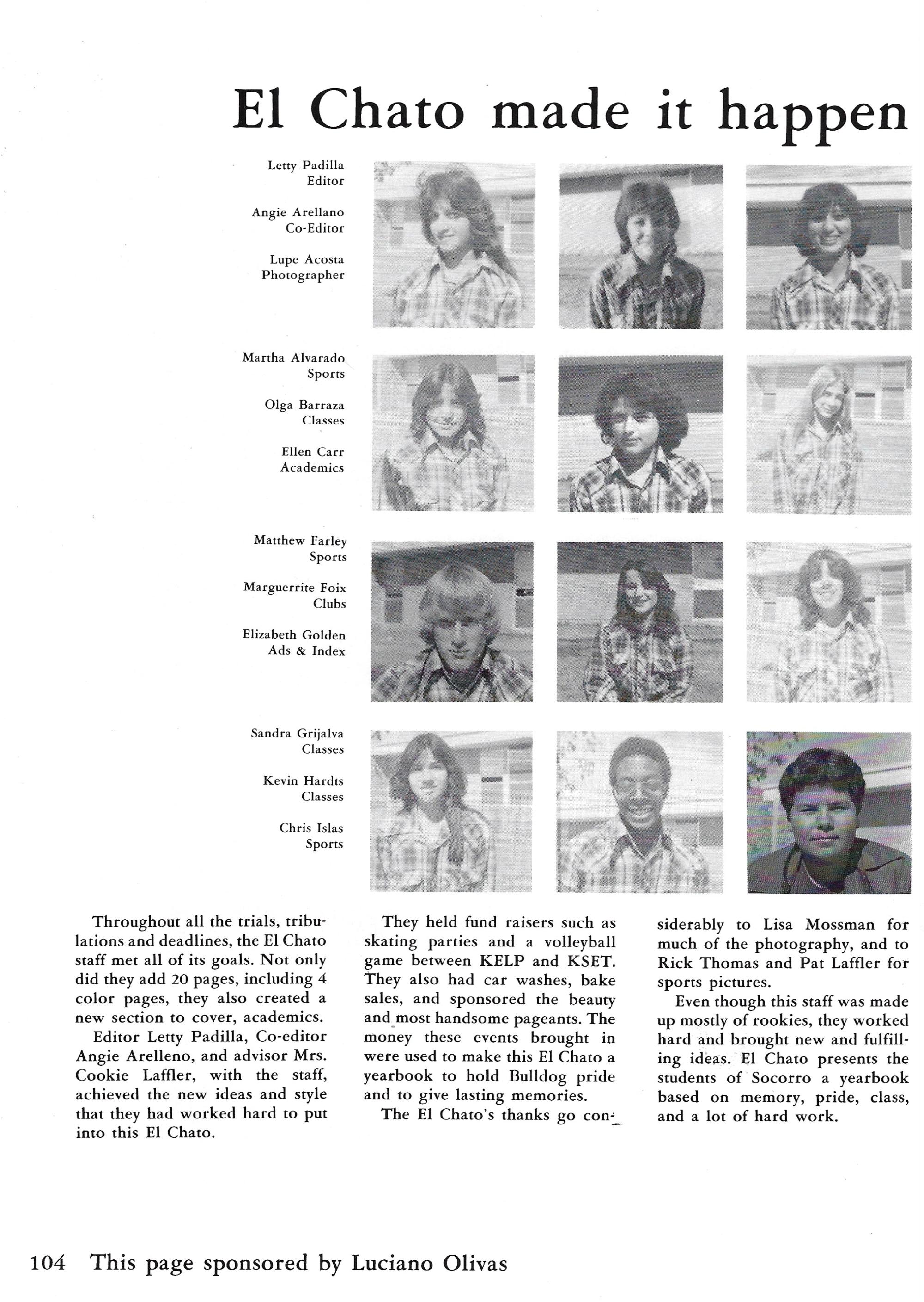 El Chato SHS Yearbook (1982) - El Chato #104