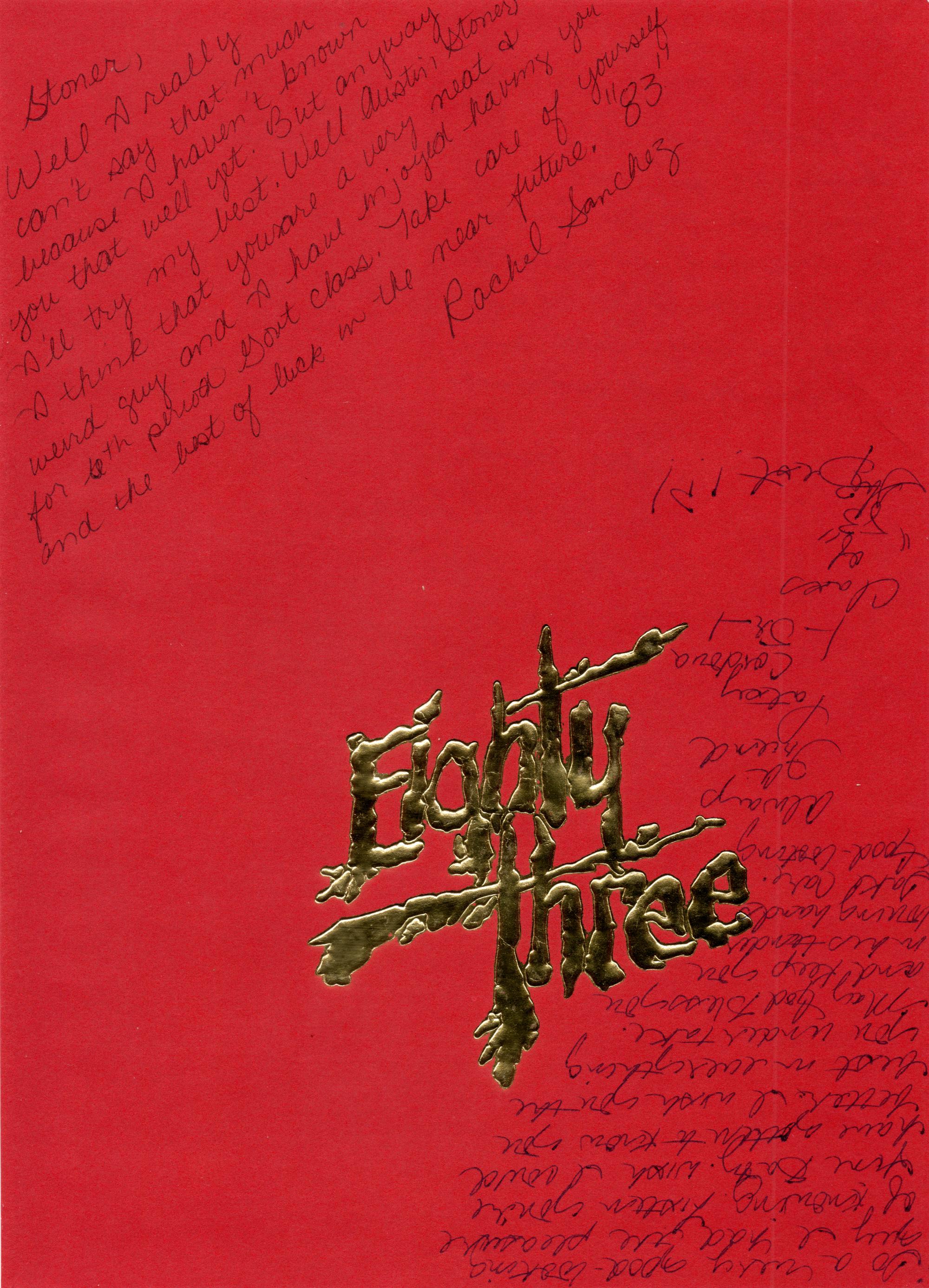 El Chato SHS Yearbook (1983) - El Chato Cover #02