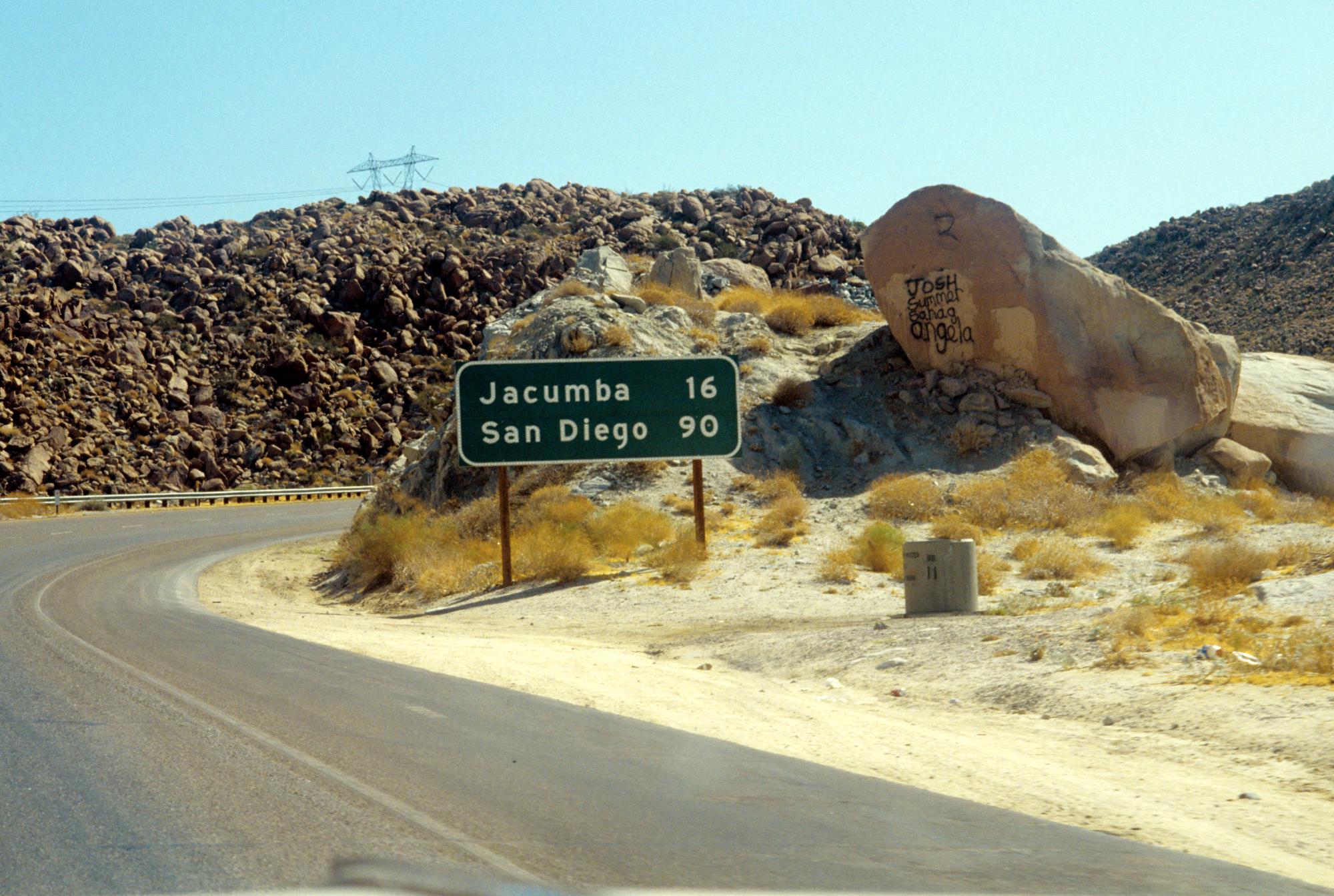 California (1992-2014) - Jacumba Sign