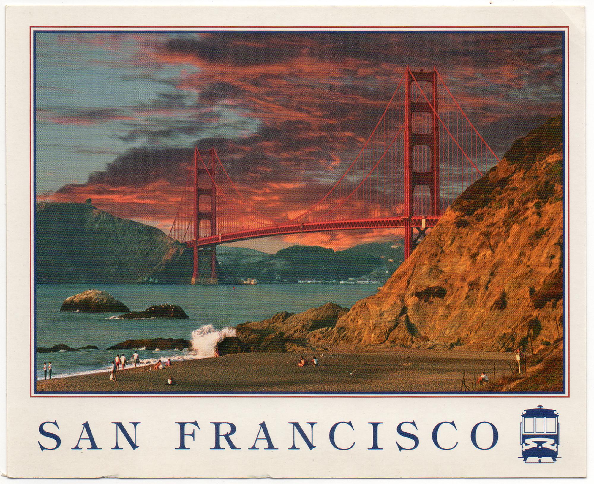 California (1992-2014) - Postcard Golden Gate