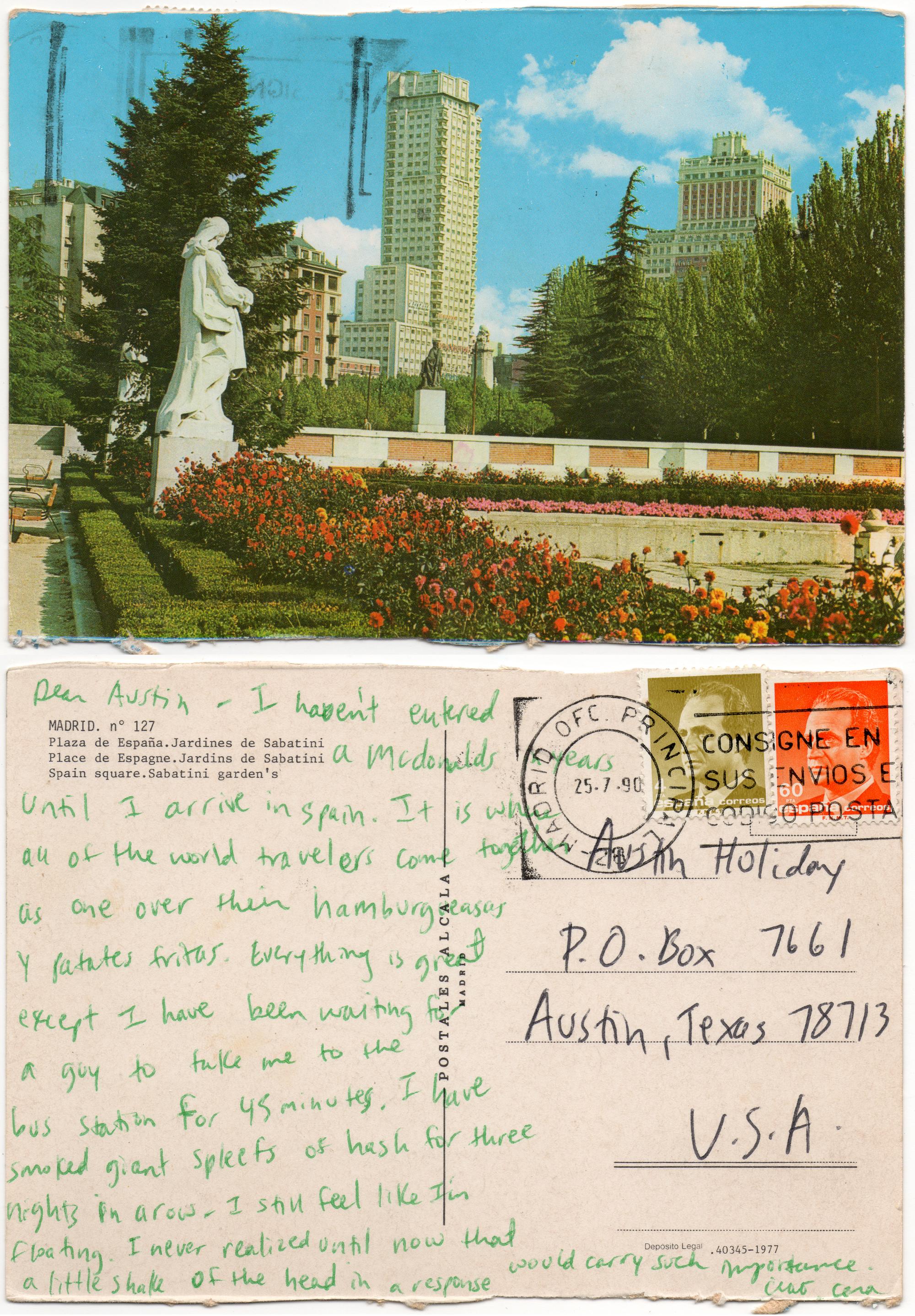 UT Austin - Postcard Spain