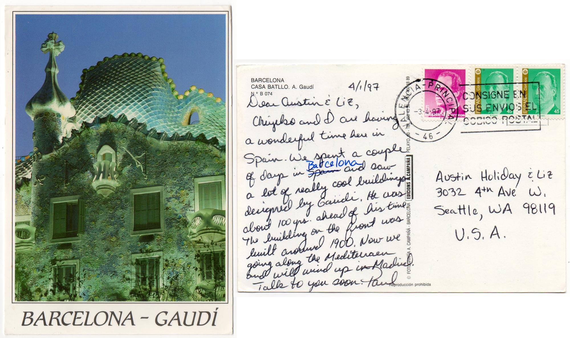 Seattle (1996-1997) - Postcard Paul