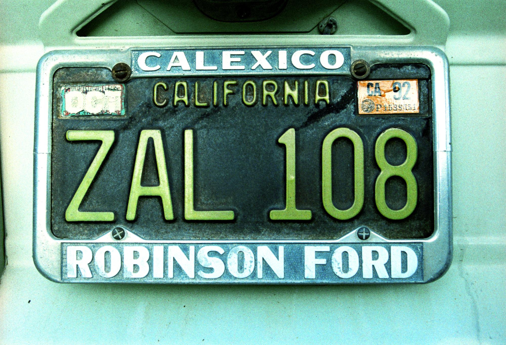 Vehicles - California Plate