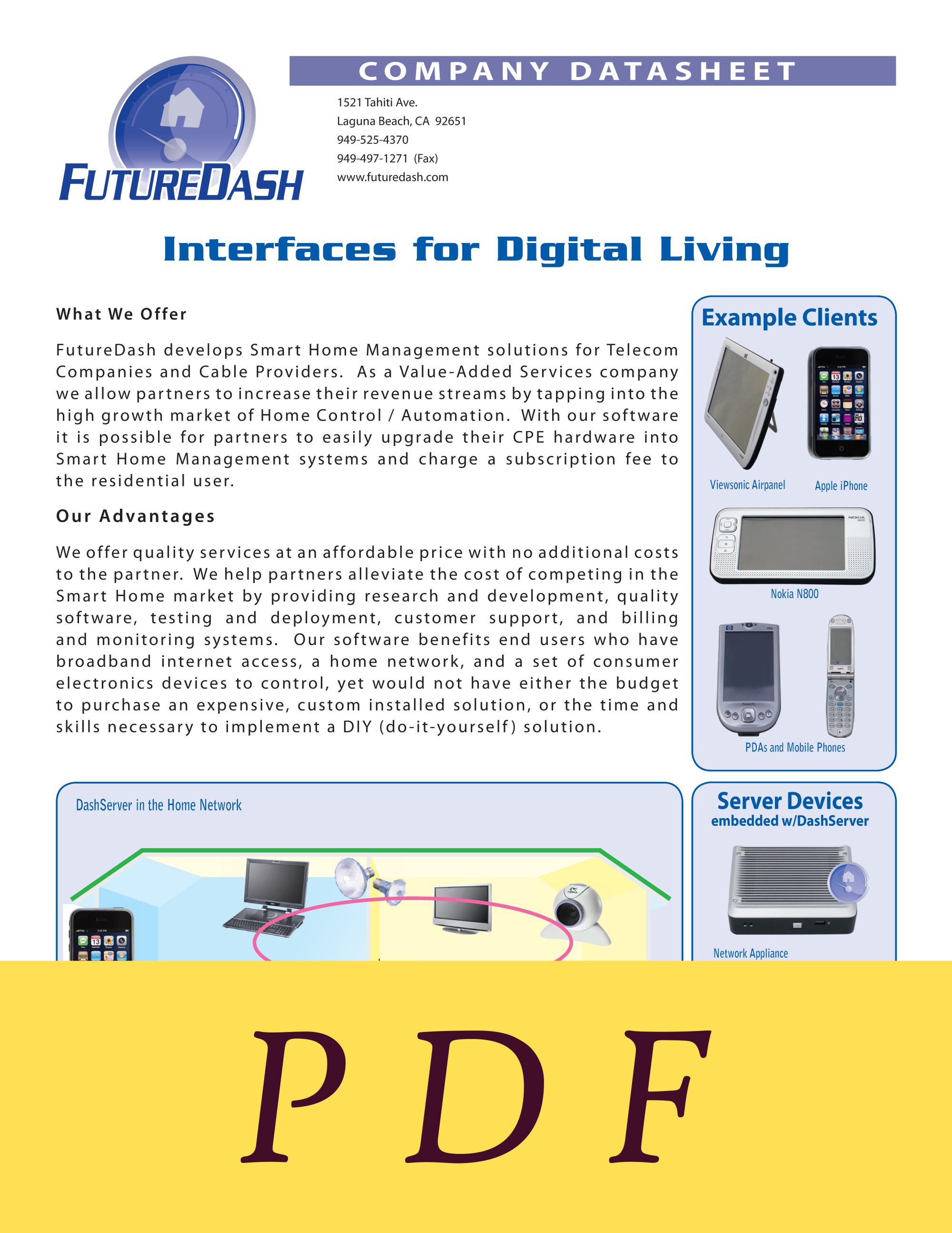 FutureDash - FD Initial Concept Telco Support