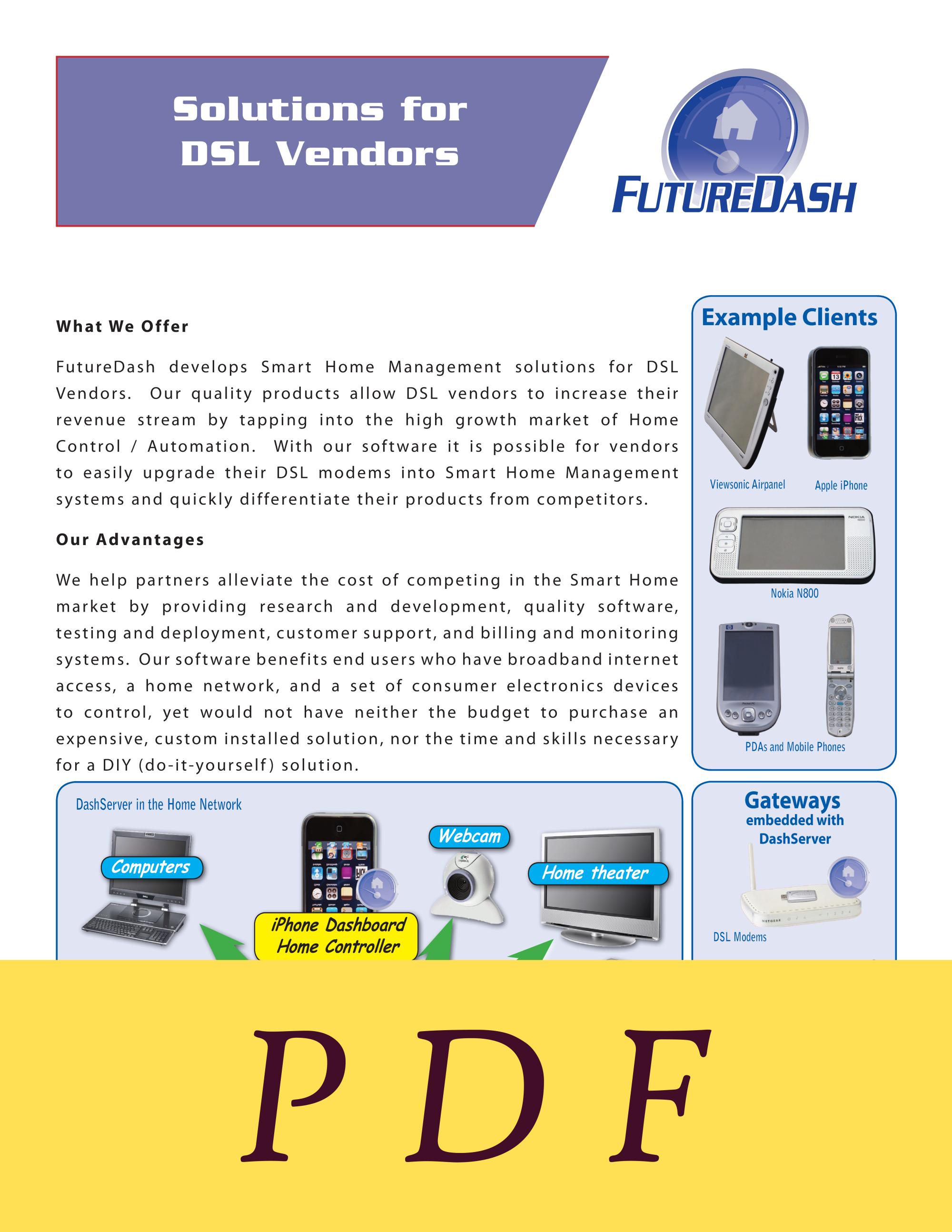 FutureDash - FD Initial Concept DSL Vendor Support