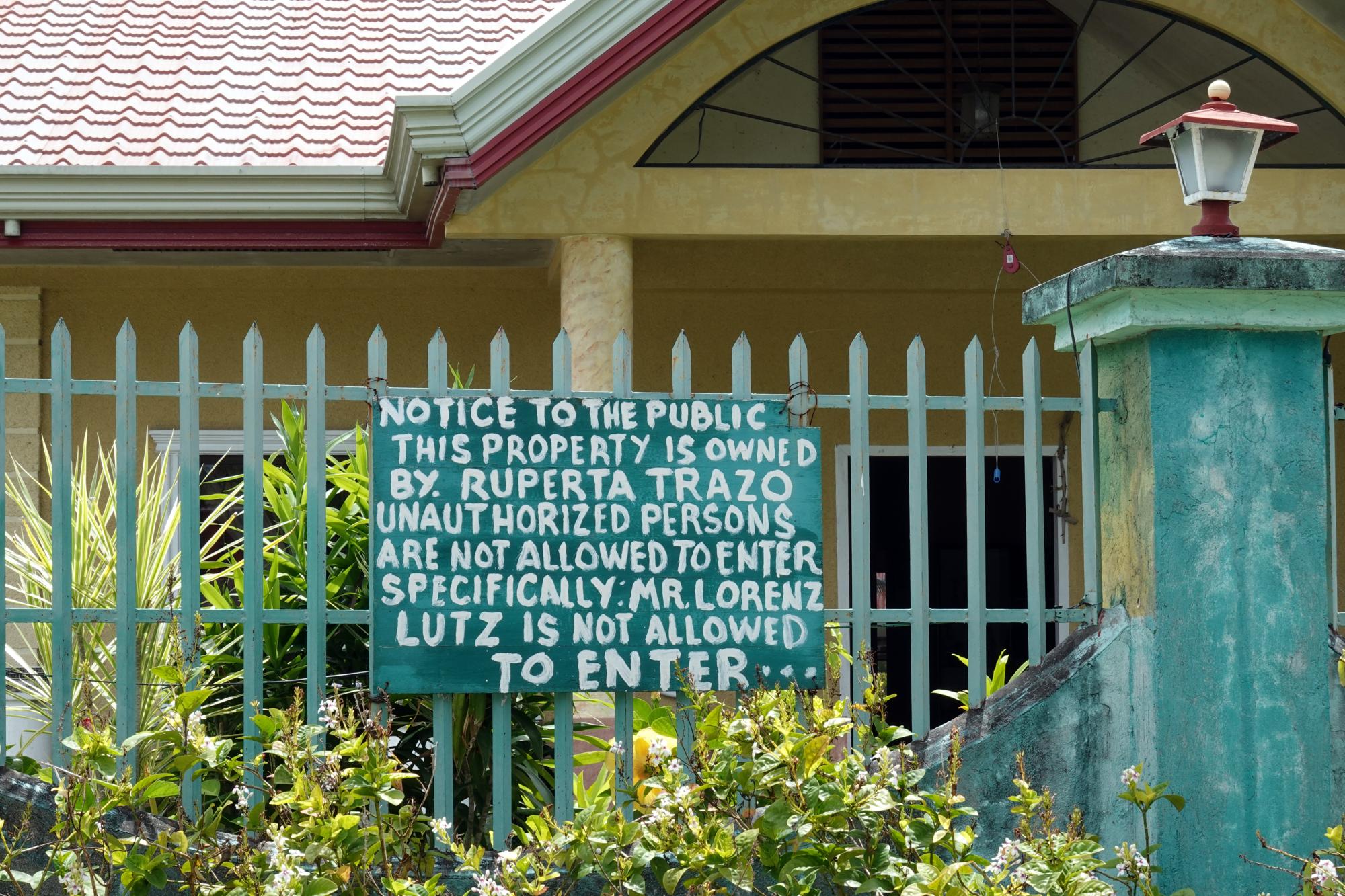 Signs of the Philippines - Mr Lorenz Lutz Forbidden